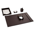 Brown 5 Piece Econo Line Leather Desk Set